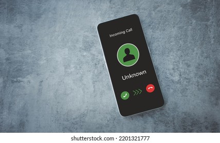 Unknown Caller, Scammer Or Stranger.Scam On Phone And Online.