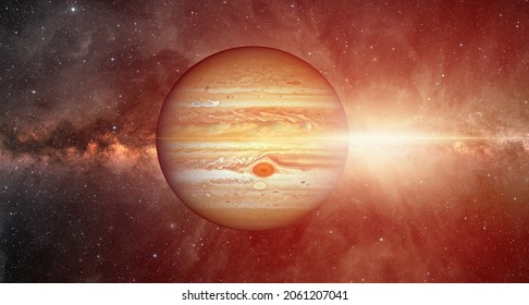 Unknown light near planet Jupiter "Elements of this image furnished by NASA" - Powered by Shutterstock - Get 15% off with code: PIKWIZARD15