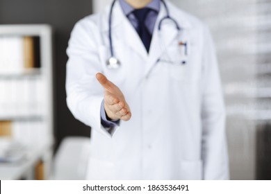 Male Medicine Doctor Offering Hand Shake Stock Photo (Edit Now) 414172594