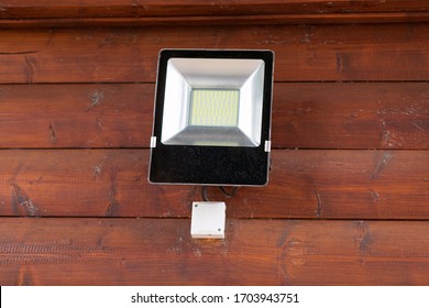 Unknown Nefarious Orwellian Contraption On A Wooden Plank Wall