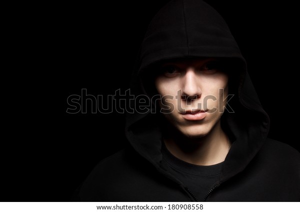Unknown Person Conceptportrait Mysterious Man Silhouette Stock Photo ...