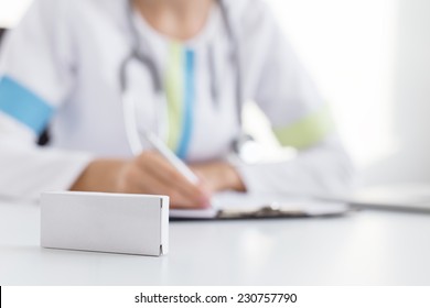 Unlabeled Box Of Medicine Tablets