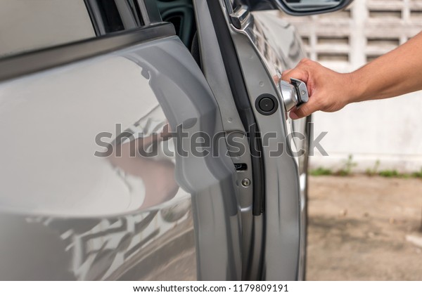 Unlock Car Door Modern Automatic System Stock Photo Edit