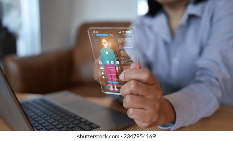 Unlock essence of HR data management using hologram screen tech. Optimize visibility, discoverability for microstock platforms. Passionate photographer's unique perspective.