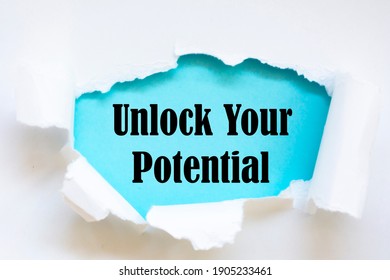 Unlock Your Potential Torn Paper