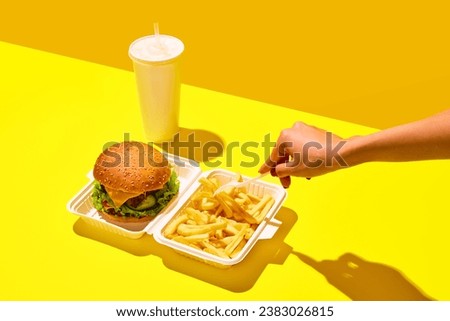 Similar – Image, Stock Photo Unrecognizable woman packing carton box with tape dispenser
