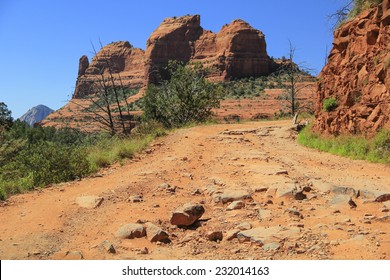 Unpaved Off-Road Vehicle Path up in the Mountains of Sedona, Arizona USA