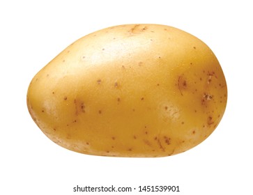 Unpeeled raw potato, isolated on white background