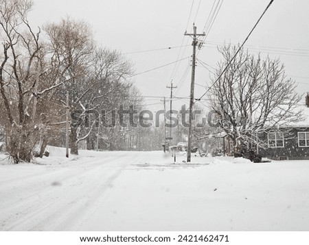 Similar – Snowy road Subdued colour