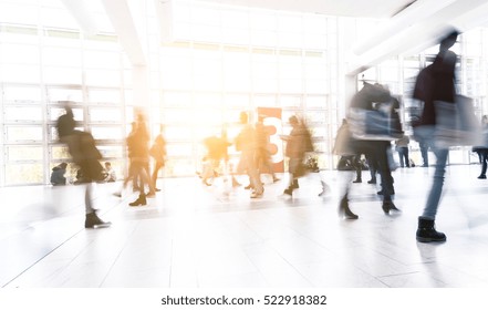 unrecognizable business people in a Exhibition floor - Shutterstock ID 522918382