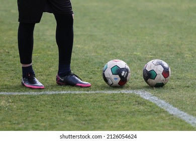 Unrecognizable Football Player During The Match Taranto-Catanzaro Of Italian Serie C Lega Pro. Taranto, Puglia, Italy 19.02.2022