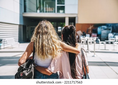 Unrecognizable Girlfriends Walking To University