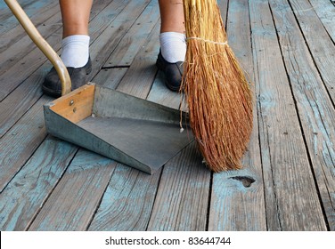 Person Sweeping Broom Images Stock Photos Vectors Shutterstock