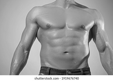 Unrecognizable Strong Naked Bodybuilder Six Pack Stock Photo Shutterstock