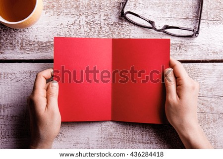 Similar – Image, Stock Photo Happy Fathers Day flat lay