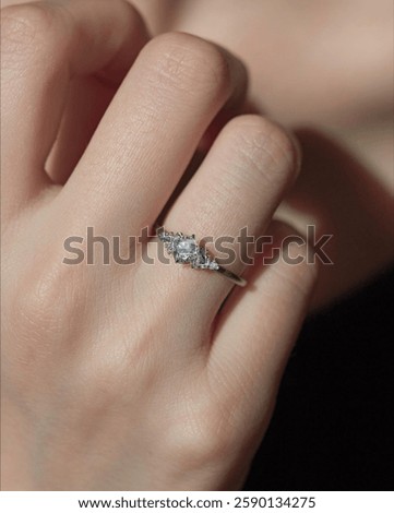 Similar – Image, Stock Photo Unrecognizable young woman engaging in paper crafts at home