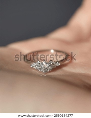 Similar – Image, Stock Photo Unrecognizable young woman engaging in paper crafts at home