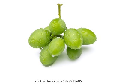 Unripe grapes isolated on the white background - Powered by Shutterstock