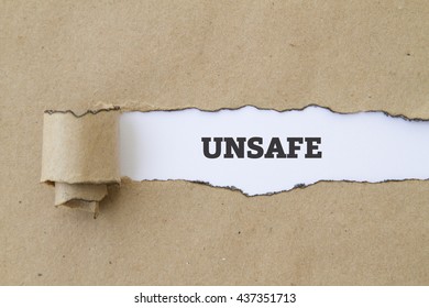 Unsafe Word Written Under Torn Paper Stock Photo 437351713 | Shutterstock