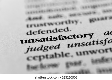 Unsatisfactory