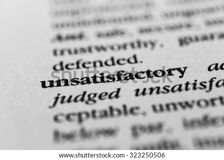 Unsatisfactory