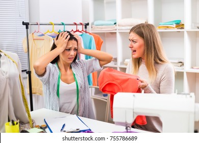 Unsatisfied Customer Is Screaming On Her Seamstress.