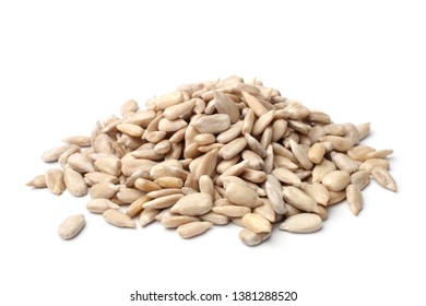 Unshelled Sunflower Seeds On White Background Stock Photo (Edit Now ...