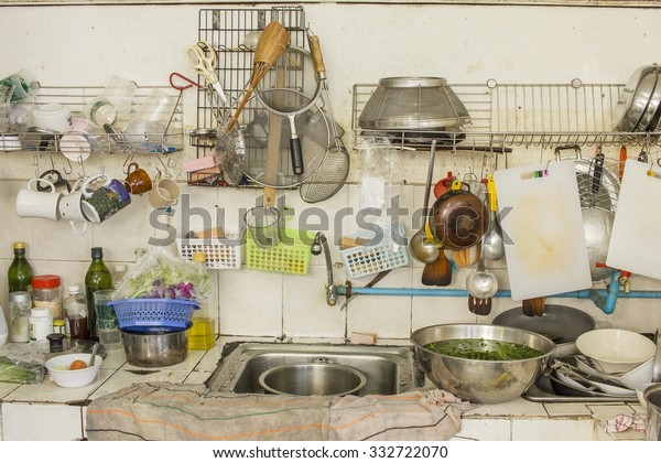 Untidy Kitchenware Kitchen Stock Photo (Edit Now) 332722070