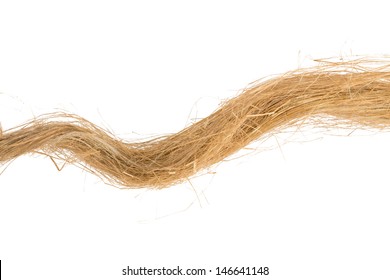 The Untreated Flax Fiber, Isolated On A White