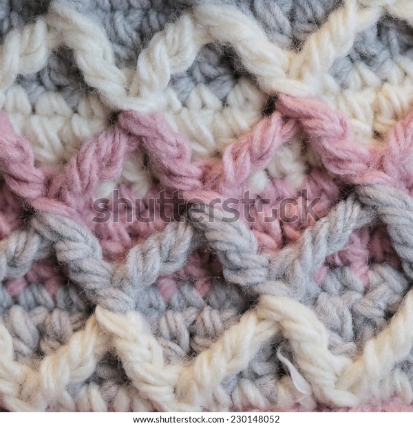 Unusual Abstract Knitted Pattern Background Texture Stock