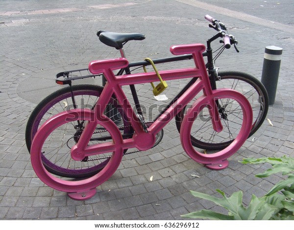 bright pink bike