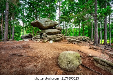 Unusual Granite Rock Formation In The Izera Mountains, Poland