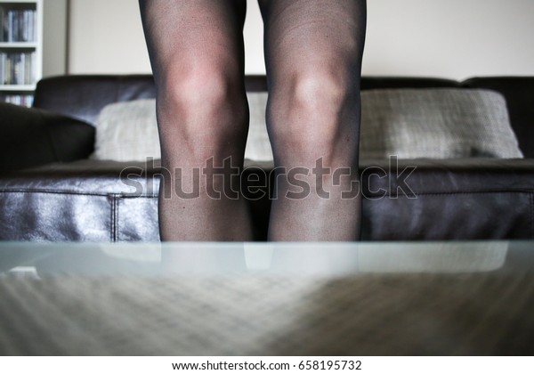 pantyhose knees