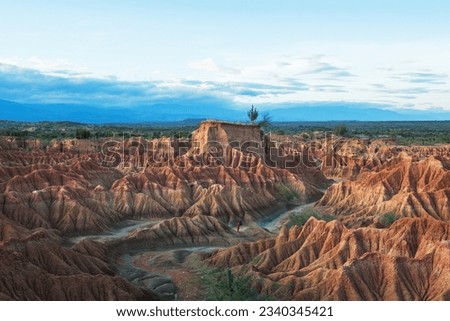 Unusual landscapes in Tatacoa desert, Colombia, South America