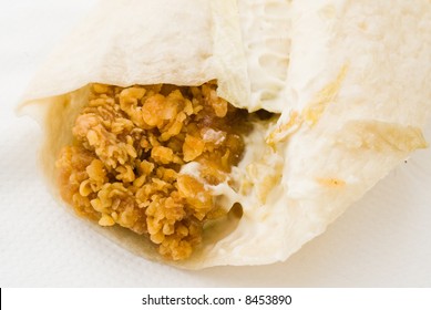 Unwrapped Fried Chicken Roll