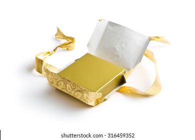 Unwrapped Gift On White Background