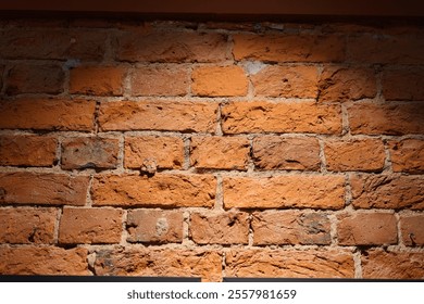 An UpClose Perspective of a Beautiful Rustic Red Brick Wall Illuminated by Natural Light