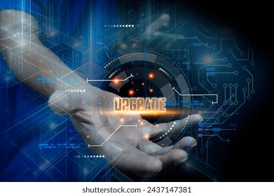 Update application software and hardware upgrade technology concept, AI upgrade
