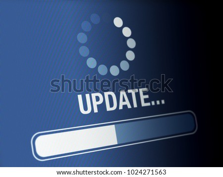 Update progress on a high resolution LCD screen.