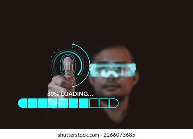 Update software application and hardware upgrade technology concept. concept of waiting for load of loading bar.
