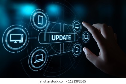 Update Software Computer Program Upgrade Business Technology Internet Concept.