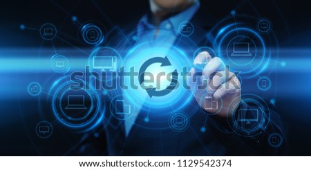 Update Software Computer Program Upgrade Business technology Internet Concept.