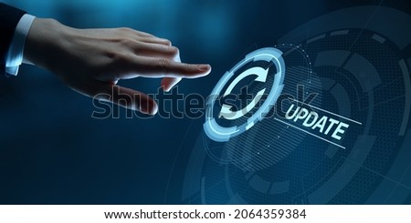 Update Software Computer Program Upgrade Business technology Internet Concept