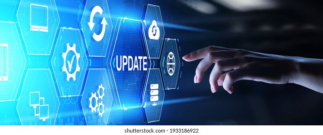 Update Software System Upgrade Download New Version Internet Technology Concept.