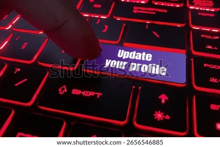 Update Your Profile Button Press, User Account Edit