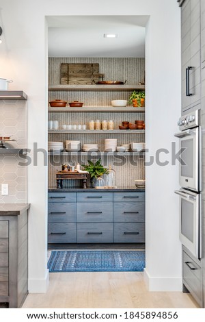 Updated Blue and White Pantry