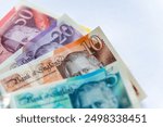 Updated Pound Sterling bank notes with the King