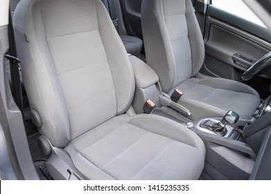 Upholstered Car Seats In Grey Color