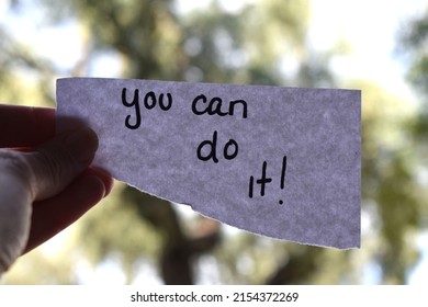 Uplifting Encouraging Inspiring Hand Written Note Stock Photo ...