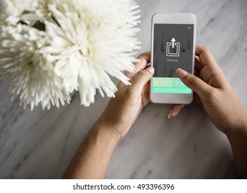 Upload Data Network Online Concept
